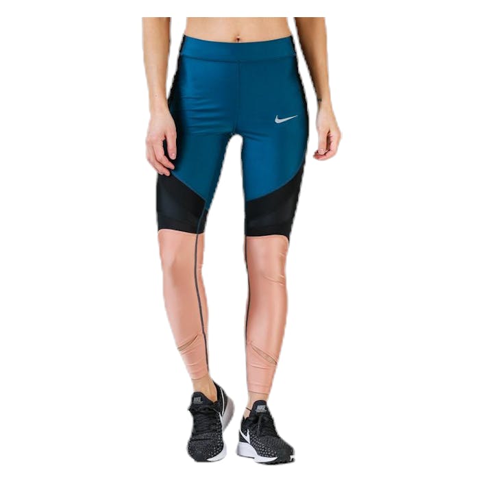 Power Speed 7/8 Blue/Black/Beige, Female, Bekleidung, Leggings, Trainieren, Schwarz, M