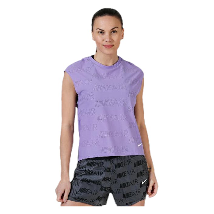 Air Top SS Purple, Female, Vêtements, T-shirt, Courses, Violet, M