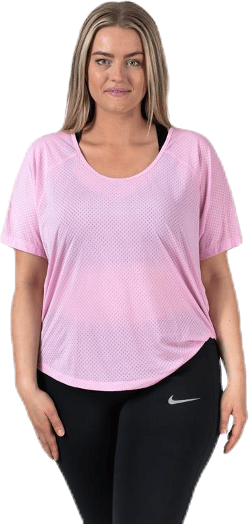 Miler Top SS Breathe Plus Pink, Female, Kläder, T-shirt, Löpning, Rosa, XXL