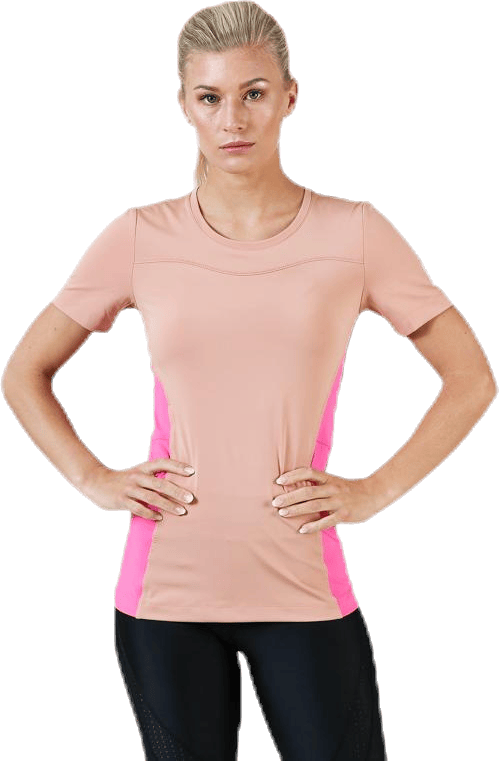 Pro Short-Sleeve Top Pink/White