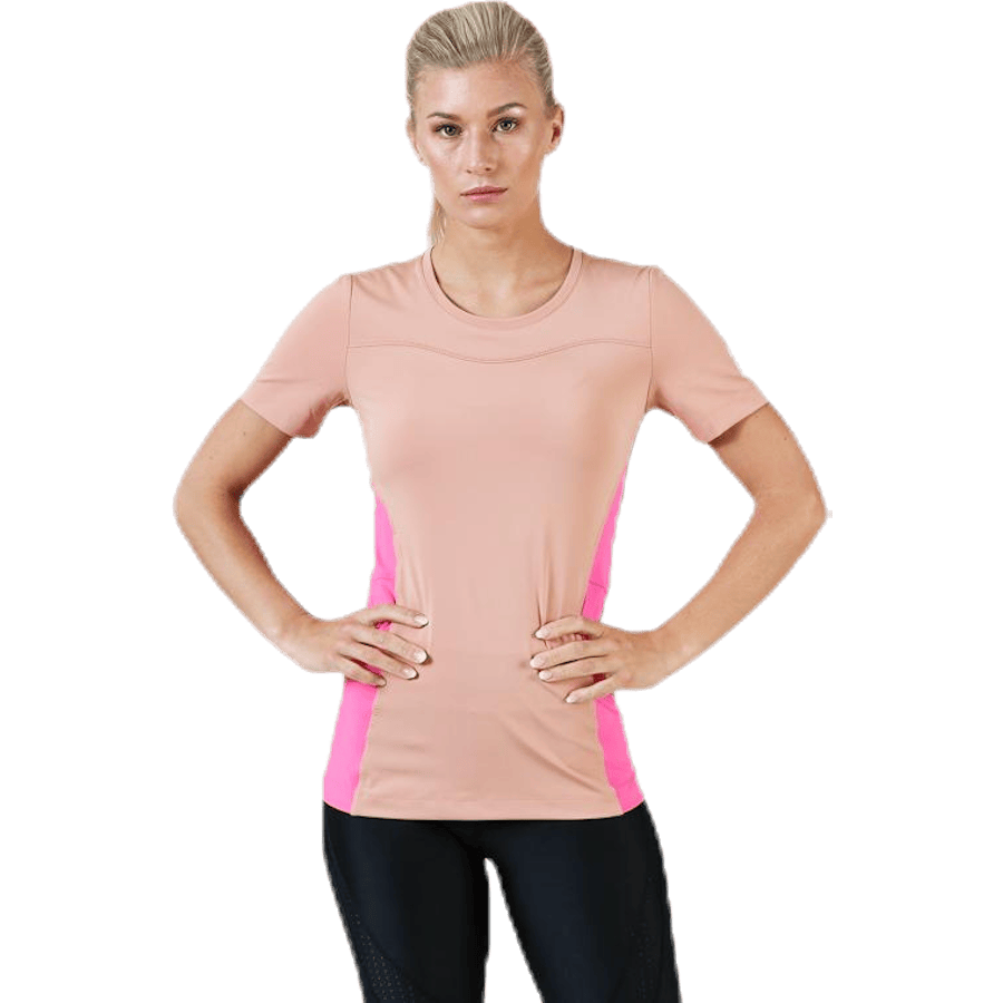Pro Short-Sleeve Top Pink/White