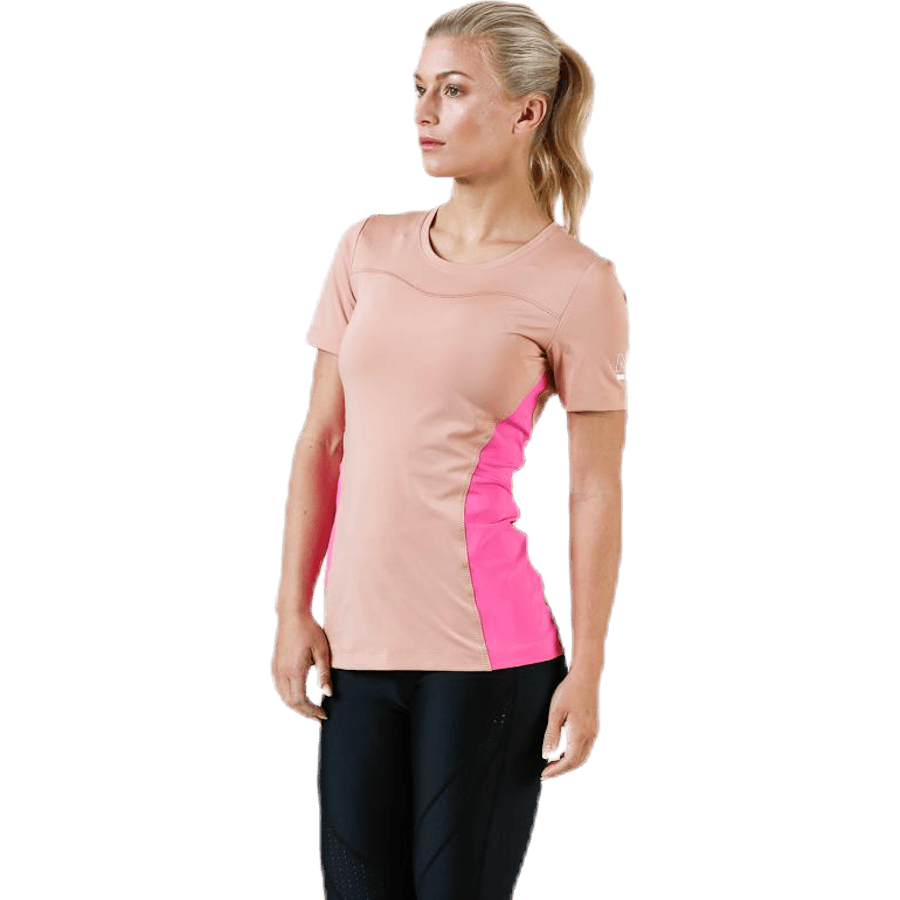 Pro Short-Sleeve Top Pink/White - Bild 2