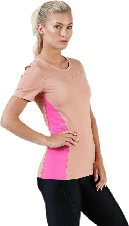 Pro Short-Sleeve Top Pink/White - Bild 4