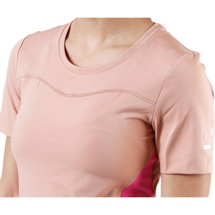 Pro Short-Sleeve Top Pink/White - Bild 5