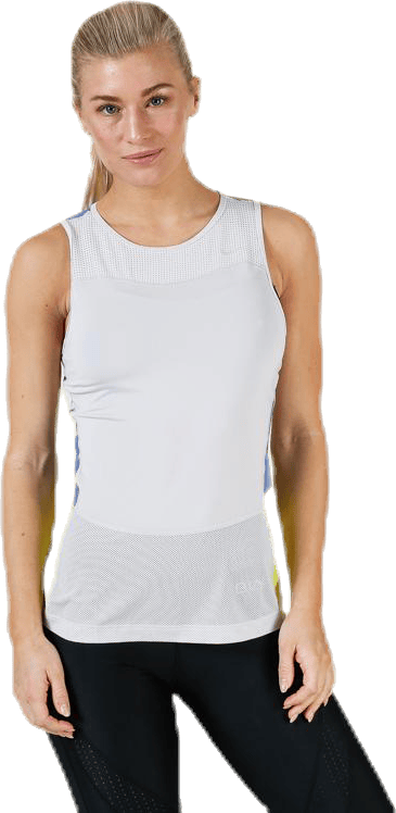 Pro HyperCool Tank Blue/Grey, Female, Apparels, Tops, Workout, White, S