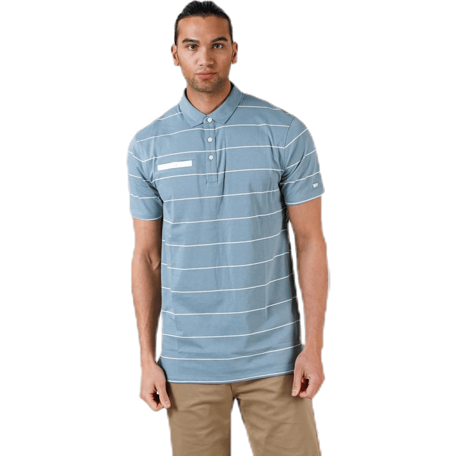 Player Striped Polo Grey