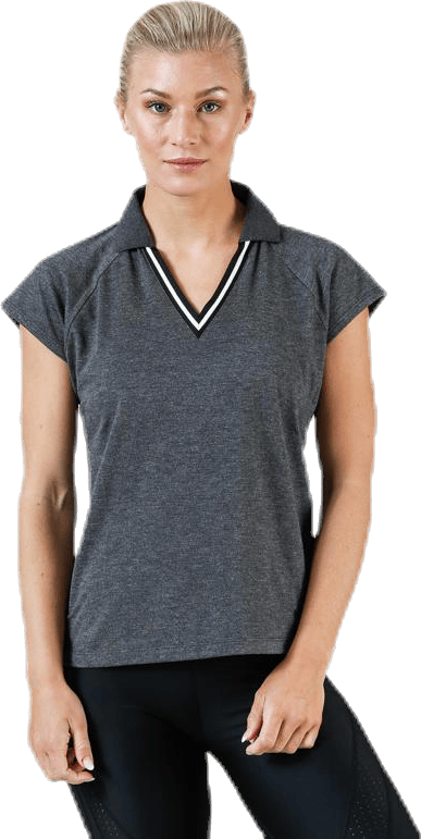 Polo SS KT Burnout Black, Female, Vêtements, T-shirt, Golf, Noir, M