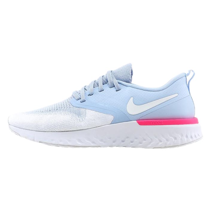 Odyssey React 2 Flyknit Blue/White, Female, Shoes, Running shoes, Running, Blue, EU 40,5 (UK 6,5)