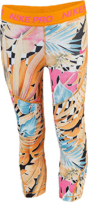 Foliage Pro Capri Youth Orange/Blue, Unisex, Apparels, Leggings, Workout, Multi color, S