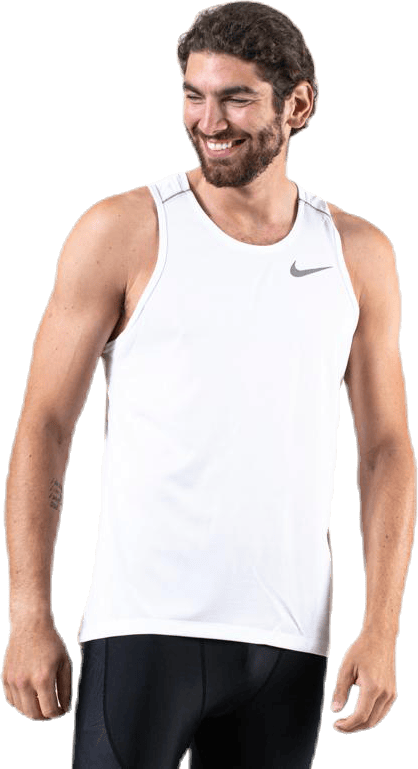Dry Miler Tank White, Male, Odzież, Tops, Bieganie, Biały, L