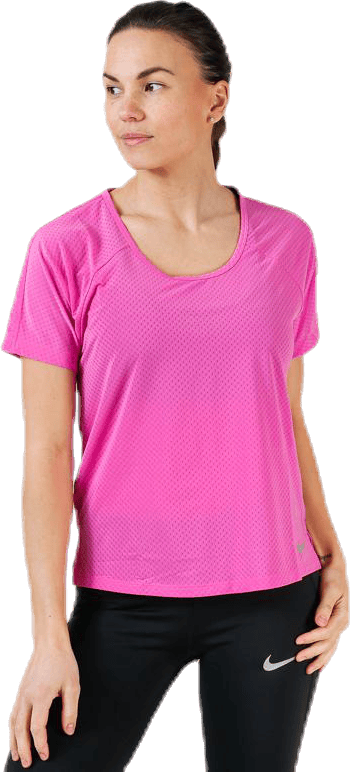 Miler Top SS Breathe Purple, Female, Aparelhos, Camisa, Corrida, Rosa, M