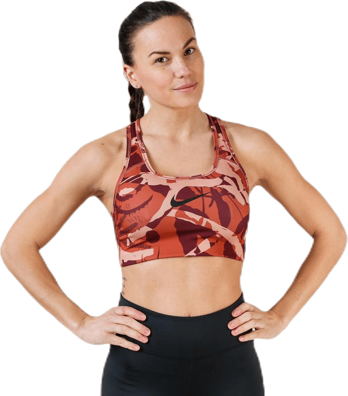 Swoosh Floral Camo Bra Pink/Black, Female, Ropa, Sujetador deportivo, Running, Naranja, XS