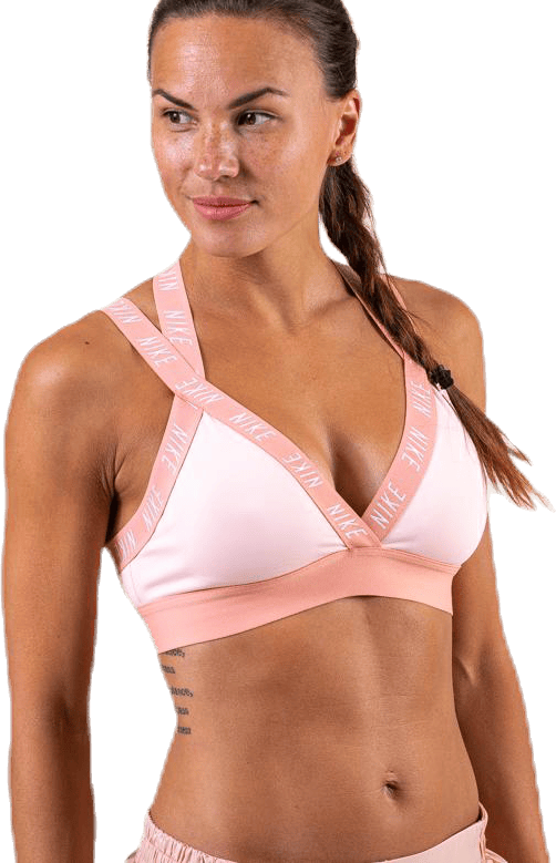 Indy Logo Bra Pink/White, Female, Klær, Sports-BH, Trening, Hvit, S