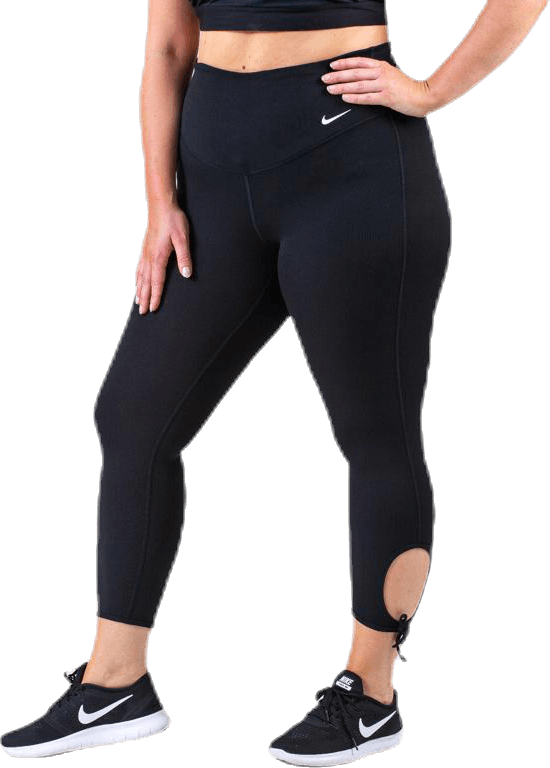 Yoga Collection 7/8 Tight Plus White/Black, Female, Apparels, Leggings, Yoga, Black, XXL