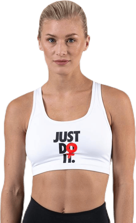 Rebel Swoosh JDI Bra White/Black, Female, Vêtements, Soutien-gorge de sport, Courses, Blanc, XS