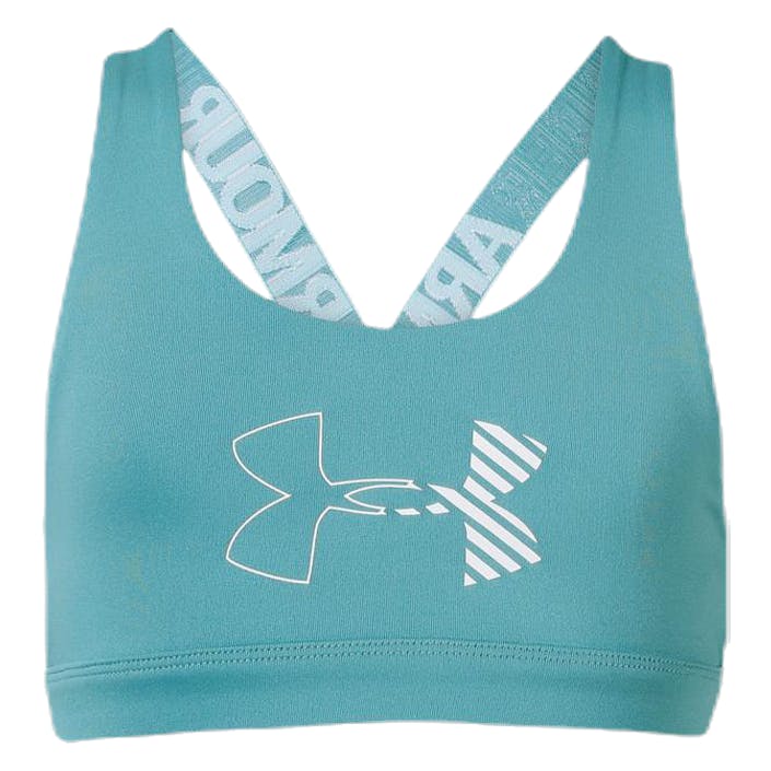 Armour HeatGear Graphic Bra Youth Blue, Unisex, Apparels, Tops, Workout, Blue, XL