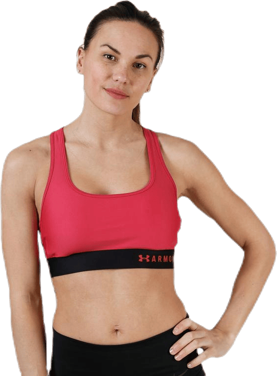 Armour Mid Crossback Pink, Female, Kläder, Sport-BH, Löpning, Rosa, S
