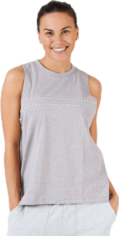 Graphic WM Muscle Tank Grey, Female, Apparels, Tops, Workout, Grey, XS