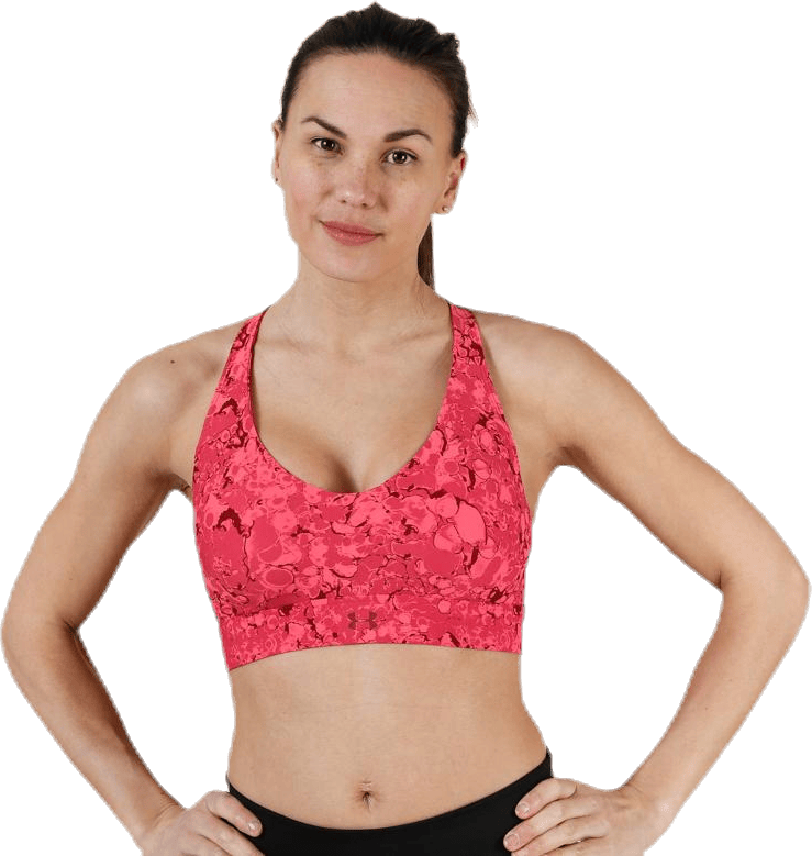 Vanish Mid All Over Print Pink, Female, Abbigliamento, Reggiseno sportivo, In esecuzione, Rosa, L
