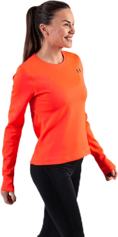 Qualfier Coldgear LS Red, Female, Apparels, Shirts, Running, Red, L