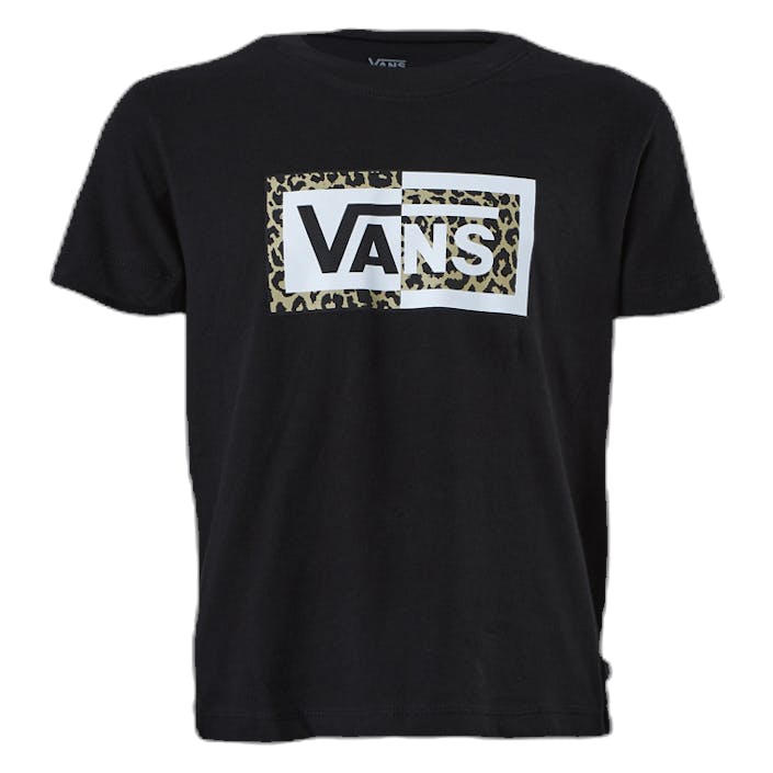 Split Leopard Junior Black, Unisex, Klær, T skjorte, Svart, S