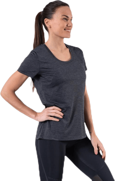 Agile Ss Tee Grey, Female, Apparels, T-shirt, Running, Purple, S