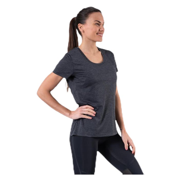 Agile Ss Tee Grey, Female, Apparels, T-shirt, Running, Purple, S