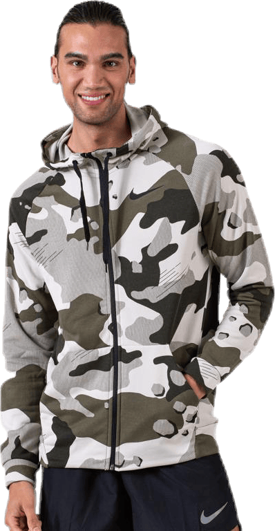 Dry Hood Fullzip Camo GFX Patterned, Male, Apparels, Shirts, Workout, Multi color, L