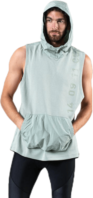 Dri-FIT Therma Sleeveless Hood Black/Green, Male, Apparels, Tops, Workout, Blue, M