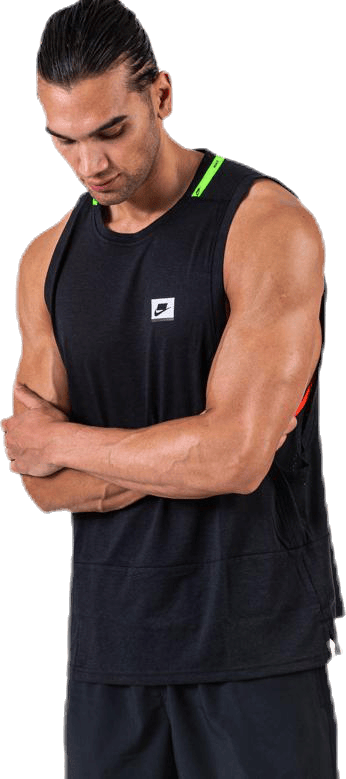 Dry Top Tank Nsp Black/Red, Male, Apparels, Tops, Workout, Black, XXL
