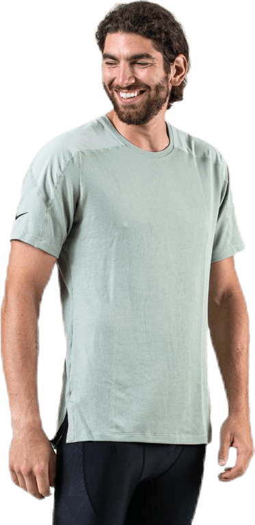 Dry Top SS TP1 Black/Green, Male, Apparels, T-shirt, Workout, Grey, XL