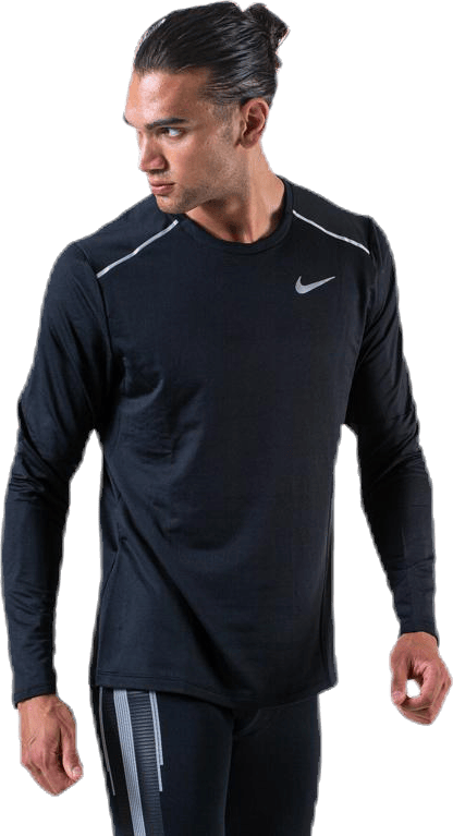 Element Crew 3.0 Black/Silver, Male, Apparels, Shirts, Running, Black, S
