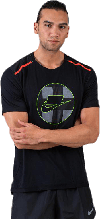 Wild Run Top SS Mesh Black, Male, Ropa, Camiseta de manga corta, Running, Negro, M