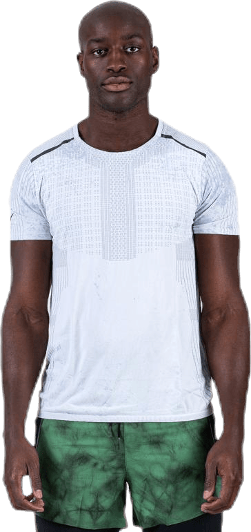 Tech Pack Seamless Top White/Grey, Male, Ropa, Camiseta de manga corta, Running, Blanco, S