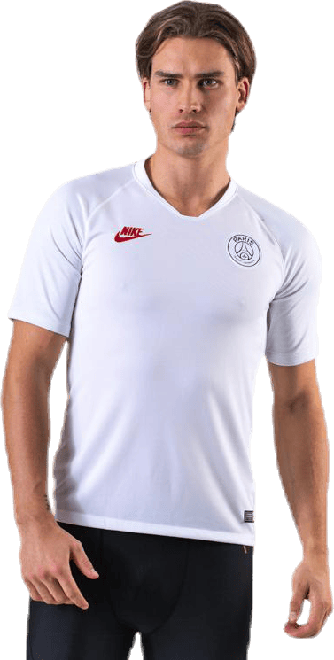 Dri-FIT Breathe PSG  White/Red, Male, Vêtements, T-shirt, Le football, Blanc, XXL