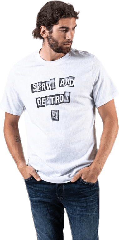 Court Wimbledon Tee GFX White, Male, Apparels, T-shirt, Tennis, White, S