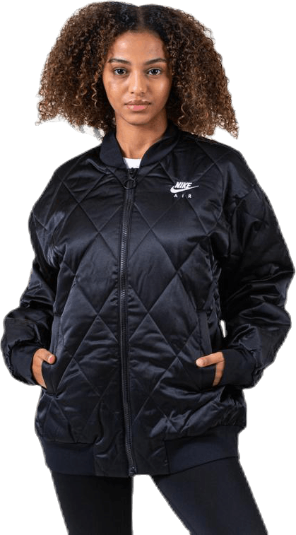 Nsw Satin Jacket White/Black, Female, Kleding, Overhemden, Zwart, S