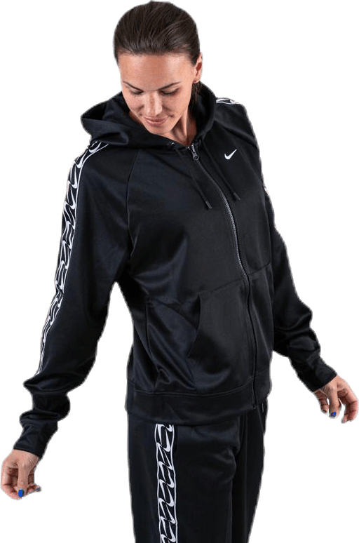 Nsw Logo Zip Hoodie White/Black, Female, Apparels, Shirts, Black, XL