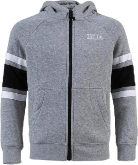 Boys Air Hoodie Front Zip White/Grey