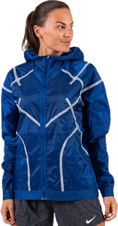 City Ready Hooded Jacket Blue, Female, Apparels, jackets, Running, Blue, XS