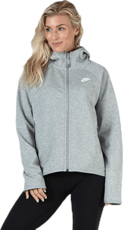 Nsw Tech Fleece Cape White/Grey, Female, Apparels, Shirts, Grey, XS