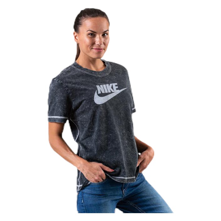 Nsw Ss Rebel Top Black, Female, Kläder, T-shirt, Svart, S