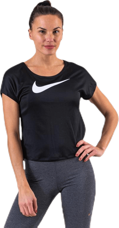 Swoosh Run Top SS White/Black