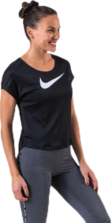 Swoosh Run Top SS White/Black - Bild 2