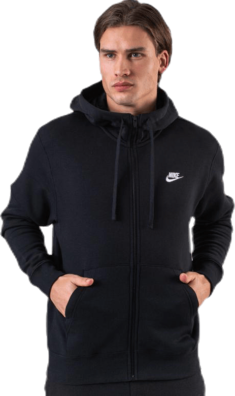 Sportswear Club Fleece Men's Full-Zip Hoodie BLACK/BLACK/WHITE - Bild 2