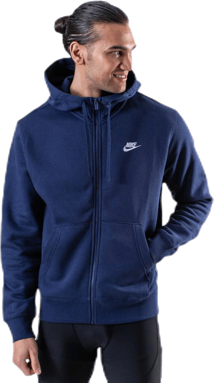 Sportswear Club Fleece Men’s Full-Zip Hoodie MIDNIGHT NAVY/MIDNIGHT NAVY/WHITE