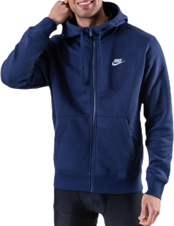 Sportswear Club Fleece Men's Full-Zip Hoodie MIDNIGHT NAVY/MIDNIGHT NAVY/WHITE - Bild 2