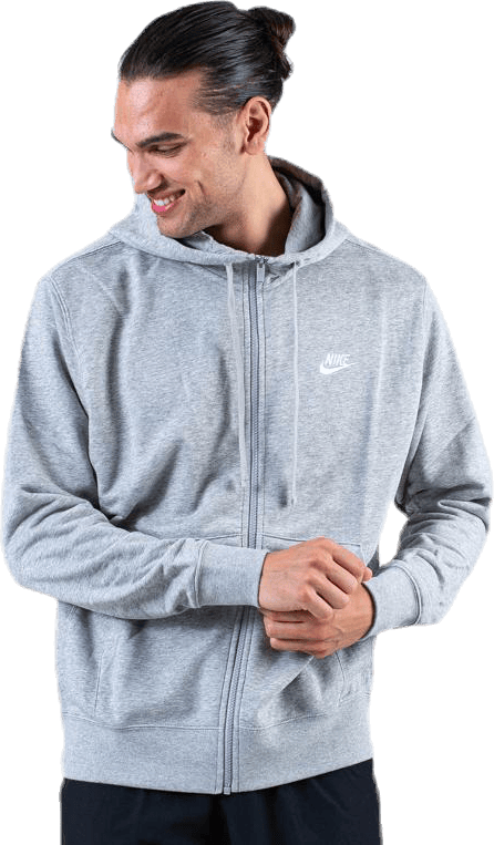 Sportswear Club Men's Full-Zip Hoodie DK GREY HEATHER/MATTE SILVER/WHITE - Bild 2