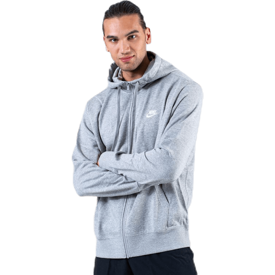 Sportswear Club Men's Full-Zip Hoodie DK GREY HEATHER/MATTE SILVER/WHITE - Bild 3