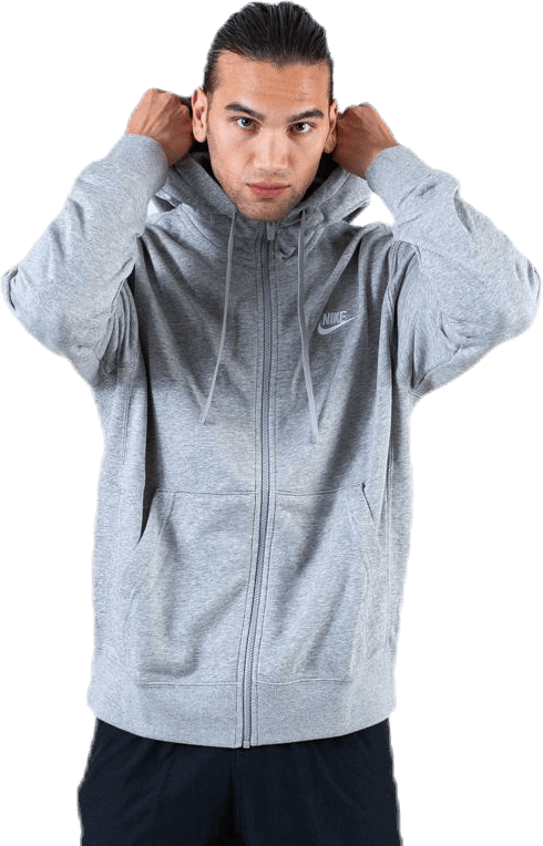 Sportswear Club Men's Full-Zip Hoodie DK GREY HEATHER/MATTE SILVER/WHITE - Bild 6
